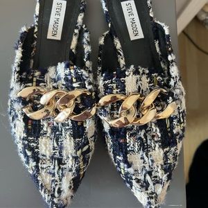 Steve Madden tweed Mules